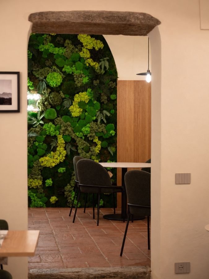 18 Brandosteria ristorante sala voltino pietra muschiostabilizzato