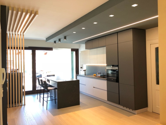 arredamento casa progetto zona giorno design cucina soggiorno mobile tv illuminazione pavimento(1)